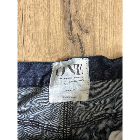One Teaspoon Outlaws Shorts Sz 27 Cutoff 100% Cotton Denim Dark Wash Distressed - Picture 4 of 6